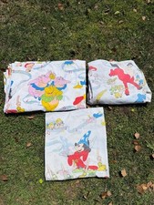 VTG Disney Fantasia 3-Piece Sheet Set Centaurettes Pegasus Cupids Hippos Rare picture