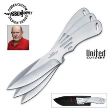 3 pc. Gil Hibben Extra Large Throwing Knife Set Kunai picture
