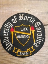 Vtg University Of North Carolina Felt Embroidered Blazer Patch picture