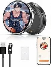 Digital Badge Pin with Anime Themed Pixel Screen, Bluetooth HD Touchscreen Badge picture