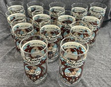 Vintage Dr Pepper King Of Beverages Stain Glass Style Advertising Glass Tumbler picture