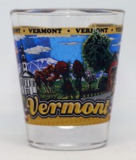 VERMONT STATE WRAPAROUND SHOT GLASS SHOTGLASS picture