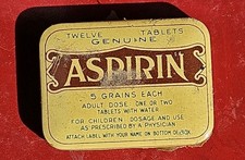Vintage 1930s Certified Aspirin Medicine Tin Box picture