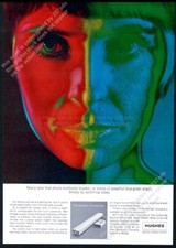 1967 psychedelic color woman photo Hughes krypton convertible laser vtg print ad picture