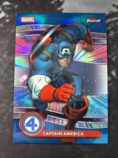 Captain America 2026 Topps Finest Marvel Fantastic 4 Blue Uncommon /150 #056 picture