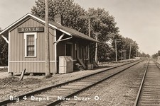 REPRINT RPPC Depot Railroad Train Station, New Dover, OHIO E196 picture