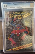 Amazing Spider-Man 100 CGC 9.4 NM 1971 WHITE htf iconic Marvel avengers  picture