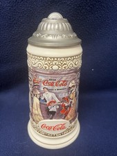 VINTAGE 1994 COCA-COLA  Stein with lid  THE SODA FOUNTAIN #26225-BRAZIL picture
