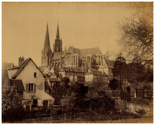France, Chartres, Notre-Dame Cathedral Vintage Albumen Print Albumen Print picture