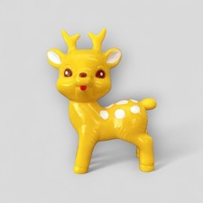 Kodama Toy: Retro Little Cuties Deer Yellow Sofubi - Designer Toy Limited Japan picture