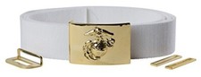USMC Marine Corps NCO Parade & Ball Dress Blues White Belt with Buckle Official picture