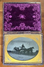 Full Whole Plate Ambrotype Victorian People at Niagara Falls 1850s Rare picture