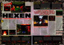 Hexen PlayStation Magazine Ad Vintage GT Interactive Video Game Review 1996 picture