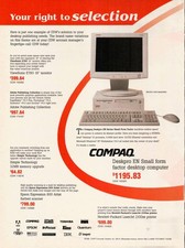 Vintage 1999 CDW Tech Print Ad Compaq Deskpro EN Pentium III ViewSonic Monitor picture