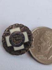 Vintage United Spanish War Veterans National Auxiliary Enamel Lapel Pin USWV picture