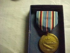 WW 2 AMERICAN CAMPAIGN   MEDAL-with ribbon bar IN BOX picture
