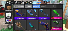 Roblox mm2 godly set Raygun/Alienbeam. selling my whole inventory since i quit picture