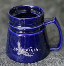 Vintage Eddie Bauer HotJo Mug Cobalt Blue - Rare MADE IN U.S.A. picture