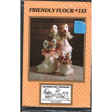 Anything But Ordinary Friendly Flock 113 Goose Soft Sculpture Sewing Pattern VTG picture
