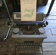 1955 Super-Speed Standard L C Smith Typewriter With Manual Vintage  picture