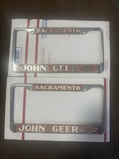 John Geer Chevrolet Sacramento CA Dealer License Plate Frames *PAIR* *Original* picture