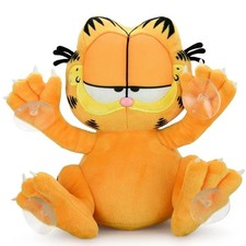 ❦ New GARFIELD Stuffed Plush CAR WINDOW SUCTION CUPS Fat Tabby Cat Clinger Toy picture