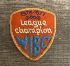 WIBC League Champion 1976-1977 Patch Vintage Women's Bowling Orange Blue White picture