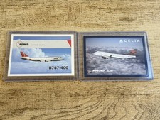 Rare Delta Air Lines 747 Aircraft Airlines Trading Card #29 w/bonus picture
