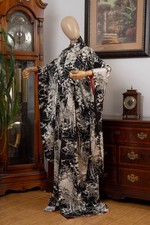DEAR VANILLA JAPANESE FURISODE SILK KIMONO WOMEN'S AUTHENTIC JAPAN MADE VINTAGE picture