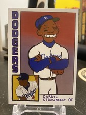 DARRYL STRAWBERRY THE SIMPSONS At The Bat ACEO Custom Baseball Card Springfield picture