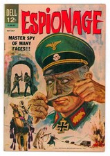 ESPIONAGE #1 NM 9.4 HIGH GRADE Dell Comics 1964 Master Spy of Many Faces WAR picture