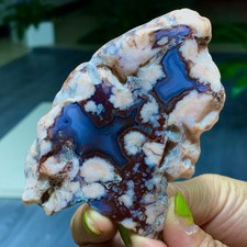 69G Natural Blue Cherry Blossom Agate Crystal Quartz Body Healing picture