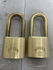 NO KEY New Lot of 2 Brass Herculock Padlock 900 USA Made picture