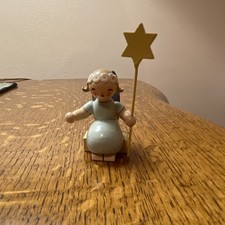Vintage Erzgebirge Wendt Kuhn Angel with Star Wand picture