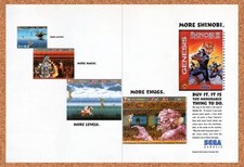 1992 Shinobi 3 Genesis Original Advertisement / Retro Wall Art v2 picture