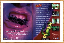GEX Crystal Dynamics Bugs Platformer- 2 Page Video Game Print Ad Poster Art 1996 picture
