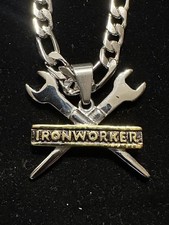 Ironworkers, Necklace With Ironworkers Pendant, Stainless Steel 316L Unique Gift picture