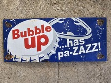 VINTAGE BUBBLE UP LEMON LIME SODA POP  PORCELAIN SIGN 8