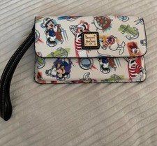 NWOT Disney Cruise Line DCL Dooney & Bourke Ink Paint  Mickey Friends Wristlet picture