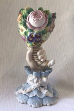 c. 1880 Victorian Encrusted Bisque Porcelain Hand Cornucopia Spill Vase picture