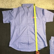 Pepsi Blue Short Sleeve Button-Up Work Shirt Soda Advertising 5 pack of shirts picture