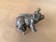ANTIQUE ORIGINAL 1920’s RONSON ART METAL WORKS *BEAR* STRIKER LIGHTER SMOKER picture