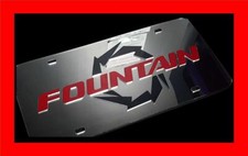 Fountain Boat License Plate Chrome Acrylic Mirror Car Plate picture