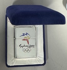 ZIPPO 2000 SYDNEY OLYMPICS SILVER PLATE LIMITED ED LIGHTER UNFIRED IN BOX #982 picture
