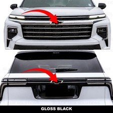 For 2024 2025 2026 Chevy Traverse Black Vinyl DECALS on Front & Rear Emblem picture