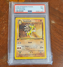 Wizards 1999 Pokémon Fossil Sandslash #41 1st Edition PSA 7 Cert 45851329 picture
