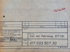 PORSCHE FACTORY ORIGINAL 917-30 BLUE PRINTS picture