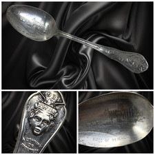 Vintage 1933 Chicago World’s Fair Hall of Science Souvenir Spoon Wm A. Rogers picture