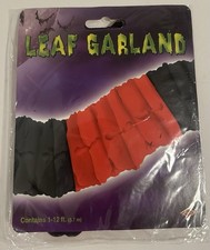 NOS Sealed Beistle Halloween Leaf Garland 12 Feet - New in Package Vintage picture