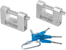 Heavy Duty Keyed Alike Padlocks with 4 Keys - High Security Locks for Garage picture